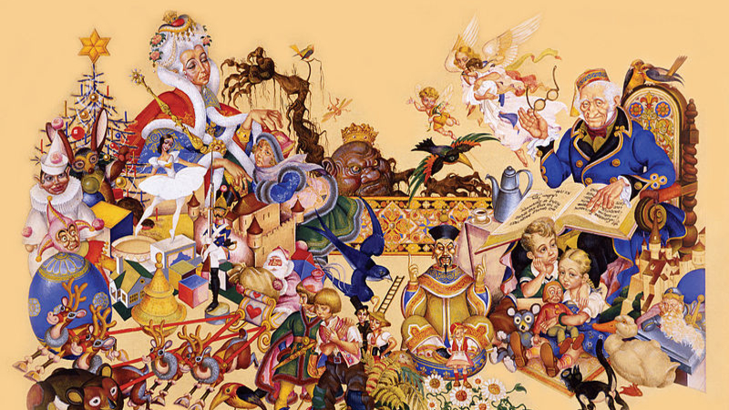 Arthur Szyk. Andersen's Fairy Tales, inside cover illustration (1944), New York - zdroj Wikimedia common